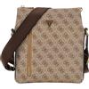 Guess Vezzola Crossbody Vertical Zipper, Bagaglio a Mano Uomo, Beige/Brown