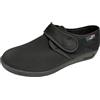 Gaviga 902 nero Pantofole Elasticizzate Invernali da donna in panno regolabili con strappo suola antiscivolo adatte per la fisioterapia (numeric_42)