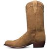 DJFOG Stivali da Cowboy da Uomo Stivali Vintage Slip-on al Polpaccio Ricamo Modello Diviso con Punta a Punta Stivali in Pelle Patchwork Antiscivolo con Tacco Largo,Marrone,45 EU