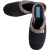 Generico Cinzia Soft, IEA3506, Ciabatte Pantofole Donna in Velour Nero con Bordo Leopardato, Comfort, 38 EU
