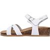 Bionatura sandal 12 Fregene Imb. Cast Bianco per donna, made in Italy (38 EU)