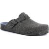 GRÜNLAND il benessere è naturale Grunland Reps CI1016 A6 Blu Grigio Uomo Ciabatte Pantofole Tirolesi in Lana Cotta Feltro Calde Suola in Gomma Fibbia Regolabile Invernali (Numeric_42)