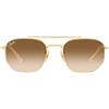 Ray-Ban Occhiali da Sole RB 3707 Gold/Light Brown Shaded 54/20/140 unisex