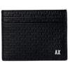 Armani Exchange All Over Debossed Card Case, Accessorio da Viaggio-Porta Carte da Uomo, Nero-Nero, Small