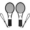 CERFFOOL 1 paio di racchetta da tennis per Nintendo Switch 2 Racchetta da tennis leggera ergonomica durevole facile da usare per controller Joy-Con accessori per console di gioco (nero)