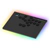NLOFIN Leverless Arcade Stick 16 tasti controller senza leva, bastone da combattimento RGB personalizzato per PS4/PS5/PC/Switch/Steam, controller in alluminio supporta hot-swap e SOCD (nero)