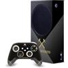 Head Case Designs Licenza Ufficiale West Ham United FC Nero & Oro Arte Pacchetto Console Da Gioco Wrap E Pelle Per Controller Compatibile con Xbox Series S Console & Controller Bundle
