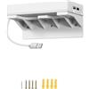 Generico Supporto a parete per Switch/Switch OLED, kit di montaggio a parete con 7 supporti per schede di gioco e 4 ganci per Joy Con, 2 porte USB da riporre in modo sicuro vicino o dietro la TV (Bianco)