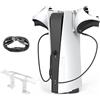 Zhixteu Per PSVR2 VR Maniglie di Gioco Stand, Supporto per Cuffie con Impugnatura Wireless e Cavo di Ricarica da 60cm