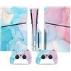 ASBVRJF Pelle Della Console Per PS5 Slim Skin Disc Edition Console E Controller Vinyl Cover Skins Wraps Resistente Ai Graffi Compatibile No Shrinkage Forte Adesione 51827 Pelli Avvolge Regalo