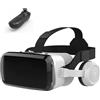 BHJAYIGS Occhiali VR, Visore Realtà Virtuale 3D, VR Visore Cuffie, Glasses 3D con Lenti HD Anti Luce Blu, Compatibili con Smartphone iPhone Android da 4,7-7,2 Pollici, Regalo di Natale, Regalo(B)