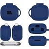 Generico Custodia in silicone morbido per JBL Live Pro 2 cuffie, copertura protettiva a prova di caduta e di polvere con gancio, Custodia cuffie per JBL Live Pro 2 Accessori (Blu)