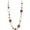FULU AUTUMN Collana di perle lunga in argento - Collana boheme con cristalli e perle in pietra naturale, gioielli fantasia, idea regalo per la festa della mamma, 88 cm, Pietra Cristallo, Senza Gemme