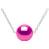 PEARLS & COLORS - Collana a catena con Perla Coltivata d'Acqua Dolce Rotonda - Qualità AAA + - Argento 925 - Gioiello da donna