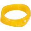 sourcing map Braccialetto rigido irregolare in resina acrilica da donna, polsino largo geometrico impilabile braccialetti tartarugati acetato braccialetto gioielli dichiarazione, giallo