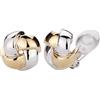 Traveller orecchini clip 22kt oro o bicolore - nodo, Platino Cristallo Argento, senza pietra