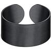 Suplight Anello Uomo Nero Aperto 5mm Anello Nero Uomo a Fascia Semplice Anello Uomo Regolabile Anello Uomo Acciaio Inossidabile