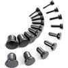 TBOSEN 18PCS Chirurgico In Acciaio Inox Stretching Kit Spine Expander Singolo Flat Top Body Piercing Set Gioielli 14G-00G, Metallo, arenaria