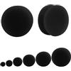 NewZenro Dilatatori in silicone nero a doppia svasatura dilatatori tunnel dilatatori orecchini a sella per uomini donne moda piercing gioielli ipoallergenici regalo, 11/16(18mm), Silicone, Senza