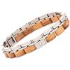 Woodstar (SILVER FOX Bracciale in Legno e Acciaio da Donna, Gioielli Moda Femminile, Braccialetto Regolabile B20-006