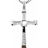 FULISONG Argento Fast And Furious Dominic Toretto Vin Diesel Collana con croce gioielli(70CM(28INS),22G(FOR BOYS))