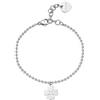 S'Agapõ Bracciale Donna in Acciaio con Simbolo Quadrifoglio | Collezione Smile - SSM015
