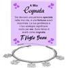 Bramart Bracciale Donna A mia Cognata Regalo Compleanno o Natale Argento Idee Regali per lei Dedica bracciali cognate - Cofanetto con DEDICA incluso (A mia Cognata 2)