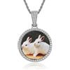 hadefa Collana con foto personalizzata Collane personalizzate per uomini e donne Collane personalizzate Gioielli rotondi in argento Regali per ragazzi e ragazze (Rame)