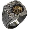 ForFox Anello Fenrir Testa di Lupo Norvegese in Argento Sterling 925 con Runa vichinga Anello da mignolo per Uomo Donna Aperto Regolabile