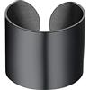 Richsteel Anello da uomo 17mm largo polsino anello grande anello da dito aperto regolabile misura US 6-12 (taglia EU L1/2-Y) regalo per nonno gioielli placcati in nero anello per uomo donna