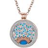 Morella Collana Donna con Pendente in Acciaio Inossidabile e Cubic Zirconia da 70 cm con Moneta da 33 mm in Sacchetto di Gioielli