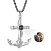 Glooraca Immagine Collana per gli uomini Collane foto personalizzate con immagine all'interno Collana proiezione personalizzata per il fidanzato papà (Color 1)