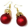 Miniblings Natale palle orecchini Miniblings Bagattelle di Natale rosso opaco