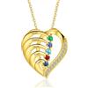 Lam Hub Fong Collana con Nome Personalizzabile Ciondolo Cuore Argento 925 Collana Donna Oro Rosa Regalo per Natale Festa Della Mamma San Valentino