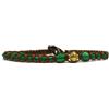 Samsara Cavigliera Tibetana Shamballa, Realizzata in Pietre per l'Estate, Comoda Pratica e Resistente, Cavigliere Regolabili Donna (AGATA VERDE filo marrone)