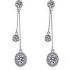 GERRIT orecchini da donna, orecchini, Orecchini pendenti lunghi Moissanite da 1CT for le donne Orecchini pendenti da damigella d'onore in argento sterling 925 con diamanti brillanti