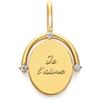 SINGULARU - Charm Mon Amour. Ottone con Placcatura in oro 18 kt e Zirconia. Gioielli da donna.