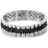 Donipreziosi Bracciale Uomo a Catena Maglia Jubilee in Acciaio Inossidabile - Cinturino disponibile in più colori (Nero)