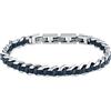 Sector No Limits Bracciale Uomo in Acciaio, Pelle naturale, Smalto, Collezione BANDY, Idee Regalo