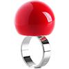 BallsMania Anello in ottone nichel free con sfera in resina colore Rosso,Gioielli da Donna, Accessori Moda.Bigiotteria 100% Made in Italy - Design Registrato Colore