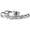 Cavaliere Gioielli Orecchino con Nome Argento 925 Personalizzato Made in Italy Mono Donna