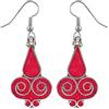 Tibetan Silver Bellissimo Fatti a Mano Compresso Corallo Pietre Preziose Intarsio Goccia di Moda Orecchini per le Donne Placcato Argento 925 Etnico Zingaro Boho Orecchini Gioielli