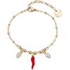Brosway Bracciale Donna in Acciaio e Cristalli con Simbolo Cornetto | Collezione Chakra - BHKB272
