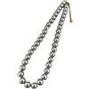 Dsnyu Collane Donna Lunghe Moderne, Collana Perle Lunga Grigio Placcato in Oro per Compleanno 44.5Cm