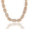ICEDIAMOND 15MM Baguette CZ Diamante Catena Collana Iced Out Dual D Link Cubana Catena Hip Hop Gioielli di Moda per Uomo Donna, 24'', Ottone, Zirconia cubica