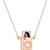 Kiddo Sky Collana Medaglione Foto Personalizzata, Design A Forma di Macchina Fotografica, Regali Fotografici per la Festa della Mamma per Mamma Moglie, Regali Commemorativi per Compleanno (Oro rosa)
