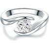 Trilani Solitario da Donna in Argento Sterling 925