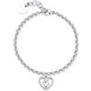 S'Agapõ Bracciale Donna in Acciaio e Cristalli con Simbolo Cuore | Collezione Lucky Light - SKT41