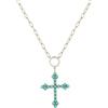 Chiara Feragni CHIARA FERRAGNI Collana Donna in Ottone, Oro Giallo, Collezione TURQUOISE, Croce, Turchese - J19AYT03