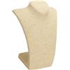 chiwanji Manichino Busto con Collo per La Collana Esposizione dei Gioielli, Espositore, 3 Colori Opzionali - Beige